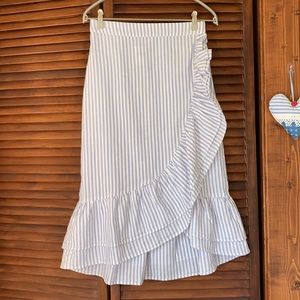 LAST CHANCE NWT GAP faux wrap ruffle midi skirt Sz. 2